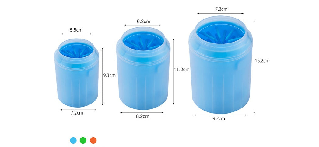 Paw washing cup for dogs – size chart