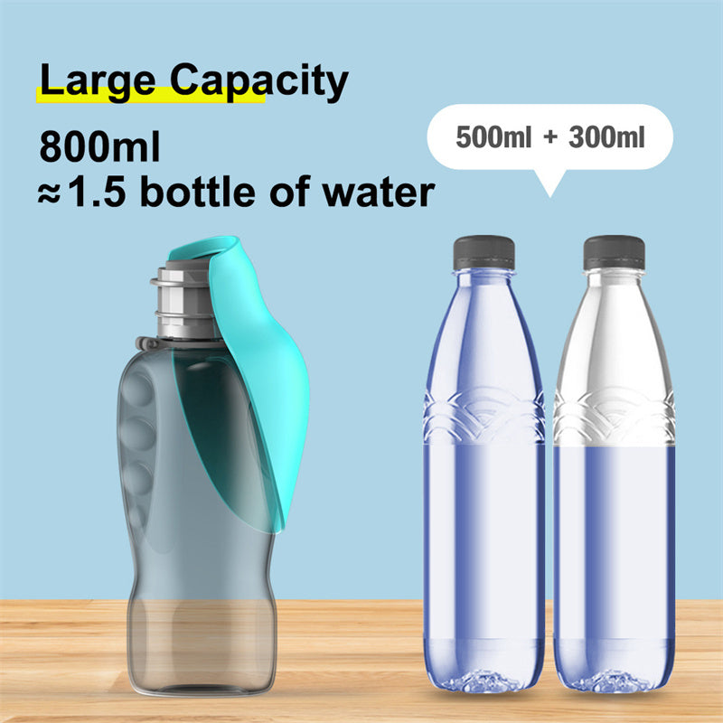 Portable dog water bottle – on a walk