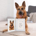 Paw print keepsake frame with ink pad for dogs and cats