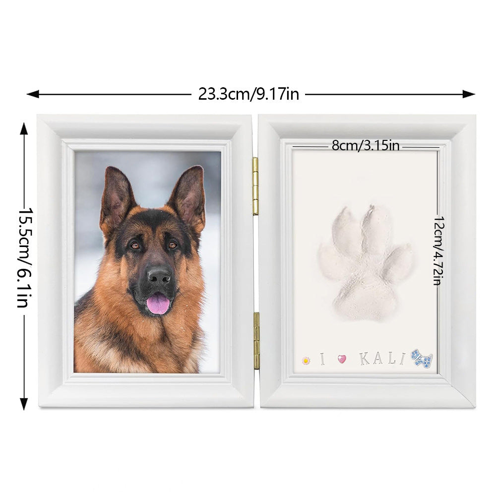 Paw print keepsake frame – colour options